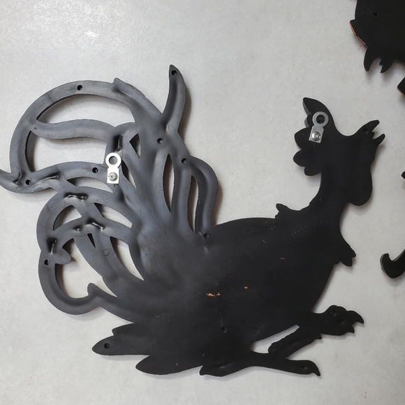 Coppercraft Guild Set of Two Fighting Roosters Wall Hanging Vintage MCM - Picture 6 of 13